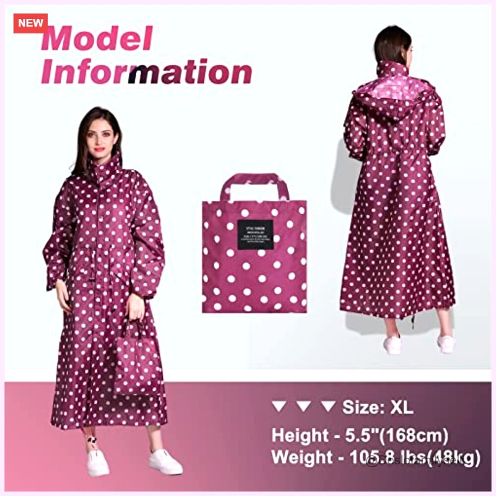 Lightweight Waterproof Raincoat Packable Hooded W… - image 5